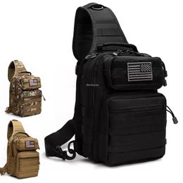 Outdoor Bags Military Tactical Chest Bag Single Shoulder Messenger Bags Outdoor Camouflage Travel Backpack Men Women 230504