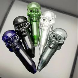 Smoking Pipes Europe and America Coloured multi spiral Glass Hookahs Bongs Large Skeleton Pipe