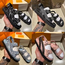 Neue Designer Sandalen Männer Frauen Leder Pantoletten Coole Stilvolle Slides Angepasste Schnallen Gürtel Sommer Hausschuhe Mit Boxgröße 35-45