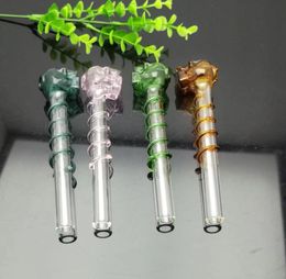Smoking Pipes Aeecssories Glass Hookahs Bongs Pan Silk Glass Skeleton Straight Pot