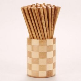 2023 Handmade Natural Bamboo Wood Chopsticks Healthy Chinese Carbonization Chop Sticks Reusable Hashi Sushi Stick Gift