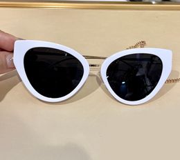 40014 White Cat Eye Sunglasses Women Summer Fashion Glasses gafas de sol Designers Sunglasses Shades Occhiali da sole UV400 Eyewear with Box