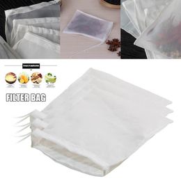 Hanging Baskets 5pcs Reusable Fine Mesh Nylon Nut Milk Cheese Cloth Bag Cold Brew Coffee Philtre Kitchen DC156