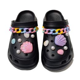 Designer Shell Pearls Jibbitz for Croc Charms Colors Shoe Decoration Chains Fit for Croc Accessoreis