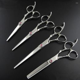 Professional Japan 440c 5.5 & 6 7 Inch Plum Handle Hair Scissors Thinning Shears Salon Cutting Barber Hairdressing