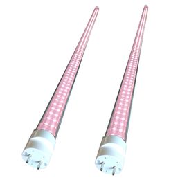 T8 T12 HO 2FT 3FT 4FT G13 LED Grow Light Tube for Germination & Microgreens ,Sun Pink White Full Spectrum with UVA,Double Row High Power crestech888