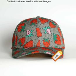 8888High quality strawberry baseball caps man's cotton cactus classic letter Ball caps summer women sun hats outdoor adjustable Snapback Cap girl's cute visor222442