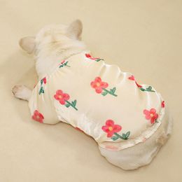 Dog Apparel Summer French Bulldog Dog Clothes Chiffon Dog Shirt Bichon Frise Schnauzer Pug Clothing Dress Sun Protection Costume Apparel 230504