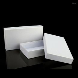 Gift Wrap 5pcs Rectangle White Packaging Paper Boxes For Wedding Birthday Party Box Wallet Leather Goods Product
