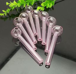 Smoking Pipes Aeecssories Glass Hookahs Bongs Pink thickened 10cm glass straight pot