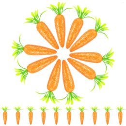 Decorative Flowers 20 Pcs Leaf Decor Simulation Carrots Easter Decorations Present Ornaments Vegetables