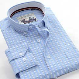 Men's Casual Shirts Plus Size 6XL 7XL 8XL 9XL 10XL Men's Long Sleeve Shirts Striped Plaid Business Casual Loose Shirt Male Work Dress Brand Clothes 230504