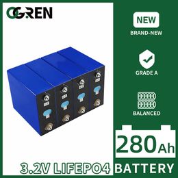 3.2V 280AH LiFePO4 Battery 4/8/16/32PCS Grade A Lithium Iron Phosphate Battery DIY 12V 24V 48V EV RV Golf Cart Boat Solar System