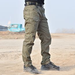 Men's Pants Tactical Waterproof Cargo Pants Men Casual Stretch Multi-Pocket Wear-Resistant Joggers Camouflage SWAT Military Combat Trousers 230504