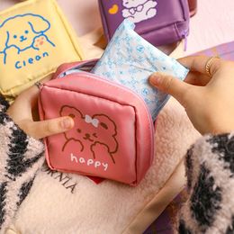 Cosmetic Bags Cases Sanitary Napkin Storage Bag Women Tampon Credit Card Holder Pouch Towel Cosmetics Cotton Coin Purse Organiser 230503