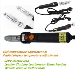 Leathercraft 150W Handle Electric Mini Leather Iron 220V Wrinkles Removing Smoothing for Leather Clothes Leatherwear Bag Shoes Ironing