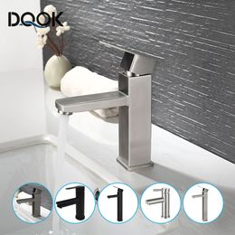 Bathroom Sink Faucets Basin Faucet Deck Mounted Cold Water Mixer Taps Matte Black Lavatory Tap Crane 230504