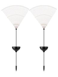 Lawn Lamps 2pcs 8-mode LED Round Solar Panel Fireworks Lamp Decorative Light Garden Pathway And Patio Holiday Unique Simple