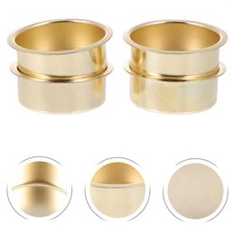 Candle Holders 4pcs Simple Cups Containers Empty Tealight Tins Tea Light