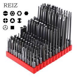 Schroevendraaier REIZ 12 Pcs Screwdriver Bits Set 50100mm Phillips Slotted Torx Magnetic 1/4'' Hex Shanks S2 Alloy Electric Drilling Repair Tool