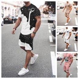 Mens Tracksuits Fashion Sports K of Spades Suit TShirt and Shorts 3D Printed Short Sleeve Activewear Summer Street Sportswear 230503