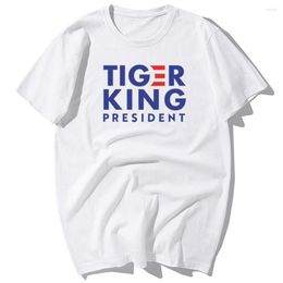 Men's T Shirts Fashion Tiger King Joe Exotic For President Print T-shirts Men Summer Casual Cotton Short Sleeve Shirt Harajuku Streetwear