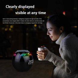 Portable Speakers G90 Bluetooth-Compatible Speaker Portable Wireless Speaker LED Display Alarm Clock Mini Bass Sound Box HIFI Music Player