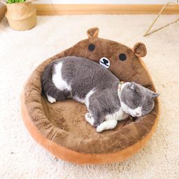 Cat Beds Deep Sleep Comfortable House Warm Round Bed Soft Sofa Light Washable Dog Mat Pet Supplies Accessories Plush