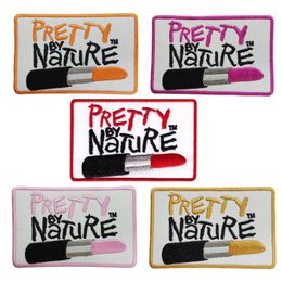 accessories pretty by nature lipstick brand clothing patches for clothing embroidery badge iron on patch colour can be custom