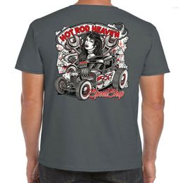 Herren T-Shirts Herren Rod 58 Shirt American Custom Vintage Classic V8 Rat Car 66