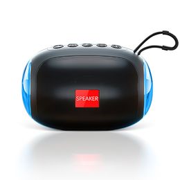 Tragbarer Mini-Bluetooth-Lautsprecher mit farbenfroher LED-Lichtshow und reichem dynamischem Klang, kabelloser Lautsprecher 5 x 3, Schwarz