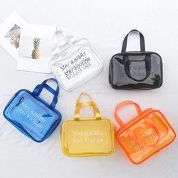 Cosmetic Bags Cases Portable washing bag toilet bag PVC waterproof transparent fitness beach bag swimming bag makeup bag