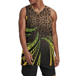 Men's Tank Tops Polynesian Tribal Tongan Totem Tattoo Tonga Prints USA Mens Moisture Wicking Reversible S-4XL Holiday Beach