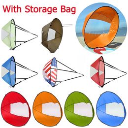 Kayak Accessories Foldable Kayak Wind Sail Folding Kayak Downwind Wind Paddle Sailing Popup Paddle Board Sail Canoe Inflatable Boat SUP Sail 230503