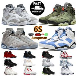 Basketball Shoes Jumpman 6 6s University Blue Red Oreo Georgetown Midnight Navy Cactus Jack Black Infrared Cool Grey mens trainers outdoor sports sneakers
