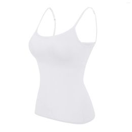 Women's Tanks Women's Vest Pure Colour Tube Top Camisole With Chest Pad Summer Inner Wear Anti Light Wrap