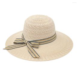 Wide Brim Hats Daily Wear All Match Bowknot Decor Women Summer Sun Hat Outdoor Supply