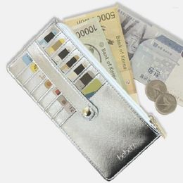 Wallets Retro Cleasure Long Creative Women's MultiCard Holders PU Buckle Korean Version Zipper Handbag Fashion Colour Money Clip