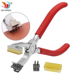 Tang Leather Craft Hole Punch Tools Hand Held Silent Pliers Diamond Sewing Stitching Chisel Pricking Iron 4mm Spacing 2/4 Teeth