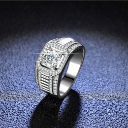 2024 Ring Rings Stone European Gold Wedding 14k Moissanite Rings Diamond Men Simple for 6.5mm VVS White Big