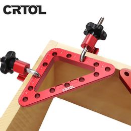 Joiners CRTOL Aluminium Alloy Corner Clamp 160mm 90 Degree Right Angle Clamp Splicing Board Positioning Panel Fixed Clip Woodworking
