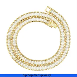 hip hop necklace for mens gold chain iced out cuban chains Zircon men and women's ins-style necklace trendsetter