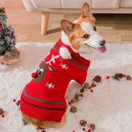 Dog Apparel Christmas Dog Sweater Welsh Corgi dog Clothes Coat Outfit Winter Pet Apparel Xmas Dachshund Dog Clothing Costume Garment 230504