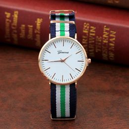 Geneva Thin Nylon Canvas Couple Student Korean Version Fashion Gift Watch Wholesale