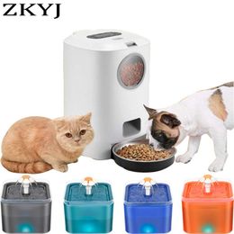 Feeding Automatic Dog And Cat Feeder 4.5 Litres Dry Food Dispenser Plus 2L Water Feeder Suitable For Small And Medium Pet Smart Feeders
