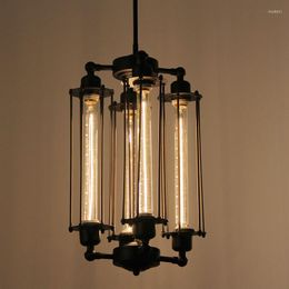 Pendant Lamps 4 Heads Vintage Retro Restaurant Lights American Country Style Edison Flute Lamp Industrial Warehouse Loft Light