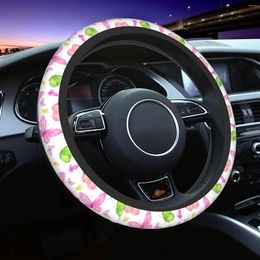 Steering Wheel Covers Butterfly Car Accessories 15 Inch Universal Pink Cover Non-Slip Neoprene For SUVVanSedanCarTruck