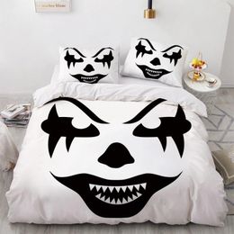 Bedding Sets Black And White Grimace Duvet Cover Cartoon Dryad Ghost For Children Boys Gifts Bedroom Decoration Polyester Quilt