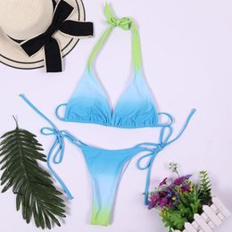 Women's Swimwear Sexy Bandage Beachwear Two-Piece Swimsuit Women Set Printing Bikini Swim Shorts Boys 16 Postpartum For