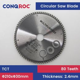 Joiners 210x30mm TCT Circular Saw Blade 80Teeth CarbideTip Woodworking Cutting Disc